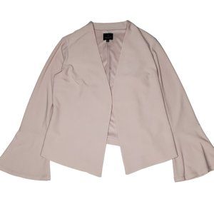 Adrianna Papell Blush Bell Sleeve Open Blazer M